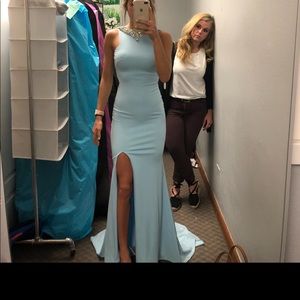 Light blue prom dress